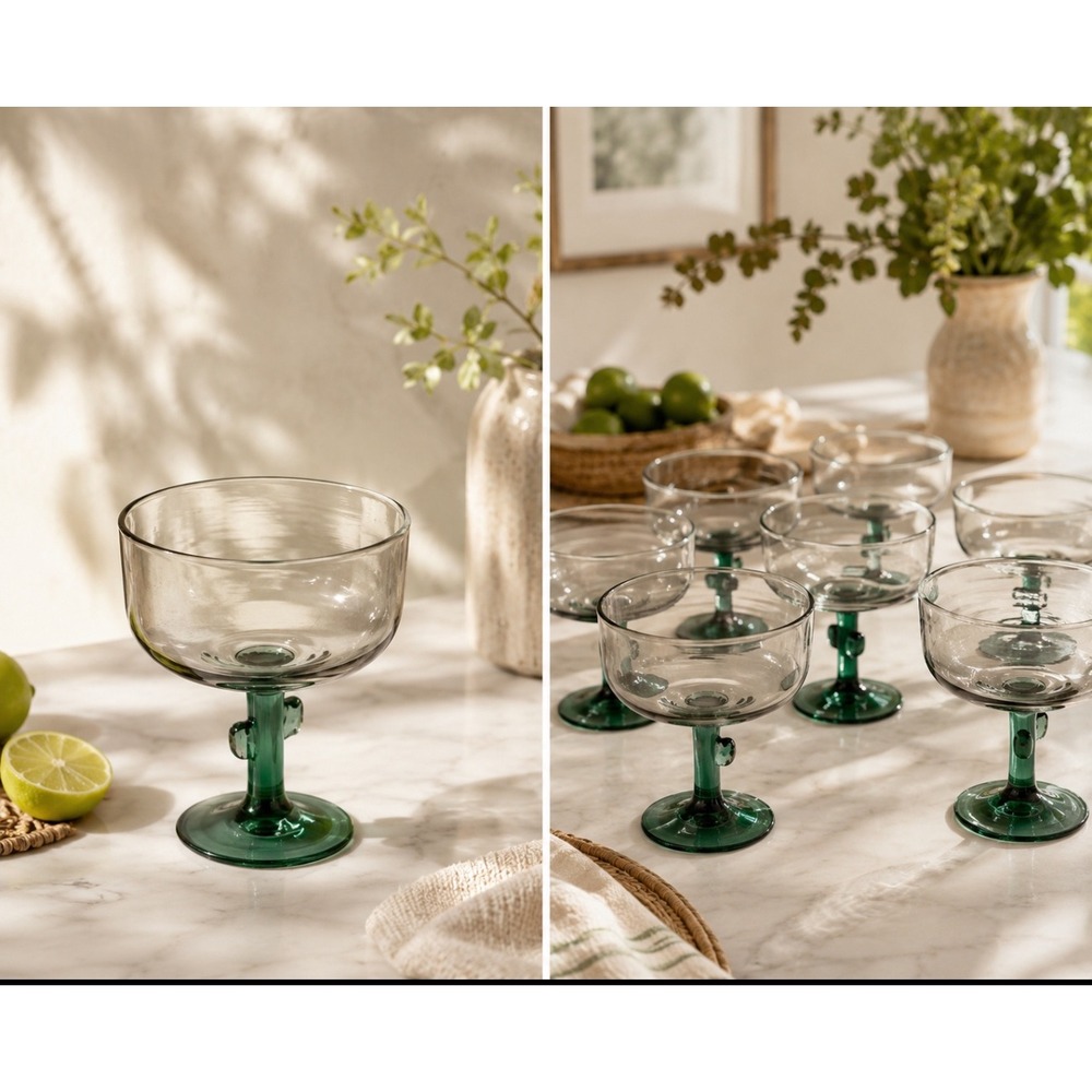 Libbey Juniper Stem Cactus Margarita Glasses 9 Available